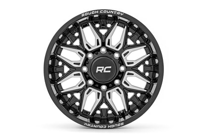 86 Series Wheel One-Piece Gloss Black 22x10 6x5.5 -25mm Rough Country-1
