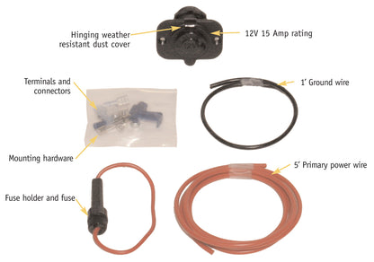 Power Outlet Universal 12V Black Products Tuffy Security-1