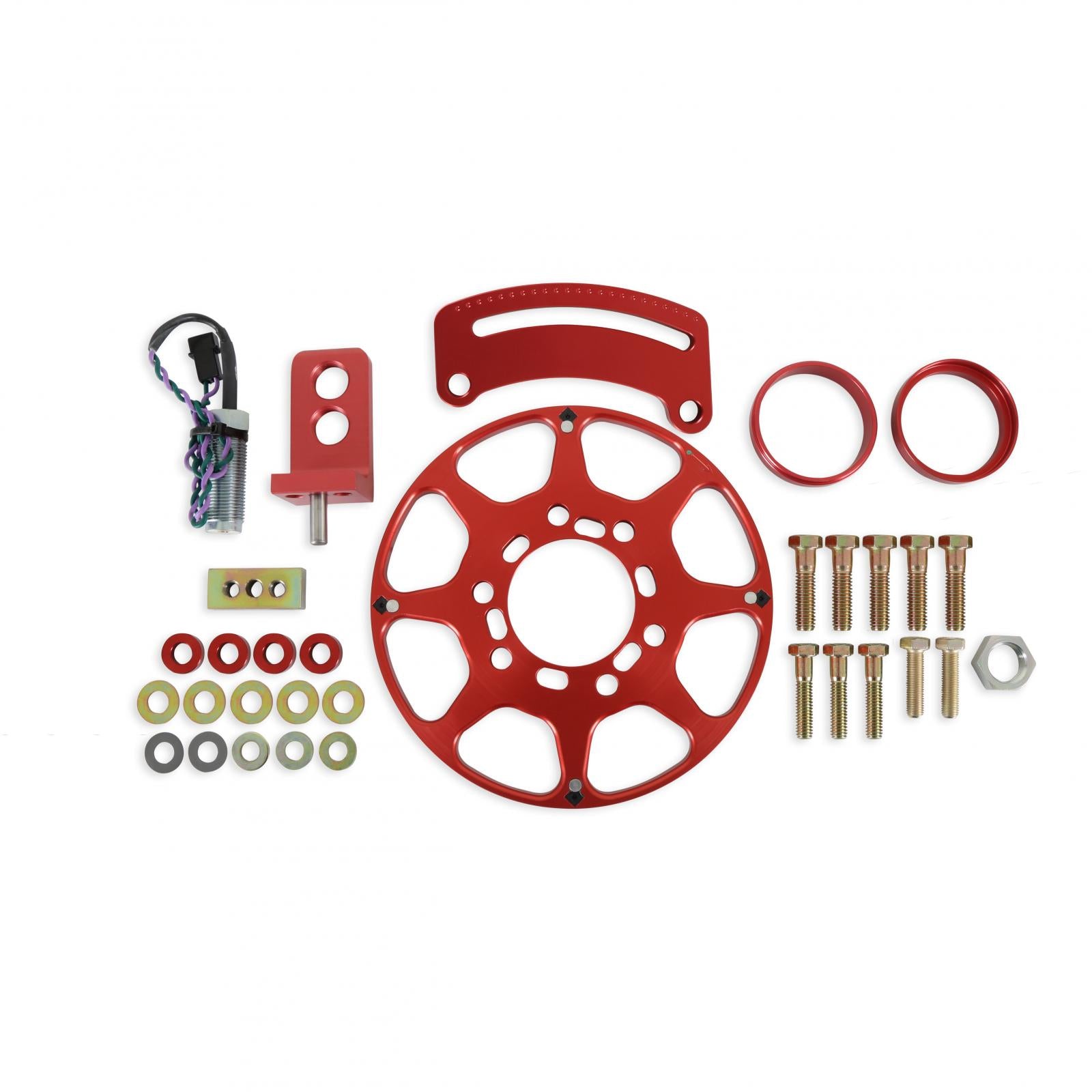 Crank Trigger Wheel Kit Flying Magnet Chrysler B/Rb 7.25 In. Big Block Chrysler Use With 6/7/8 Series Red MSD Ignition