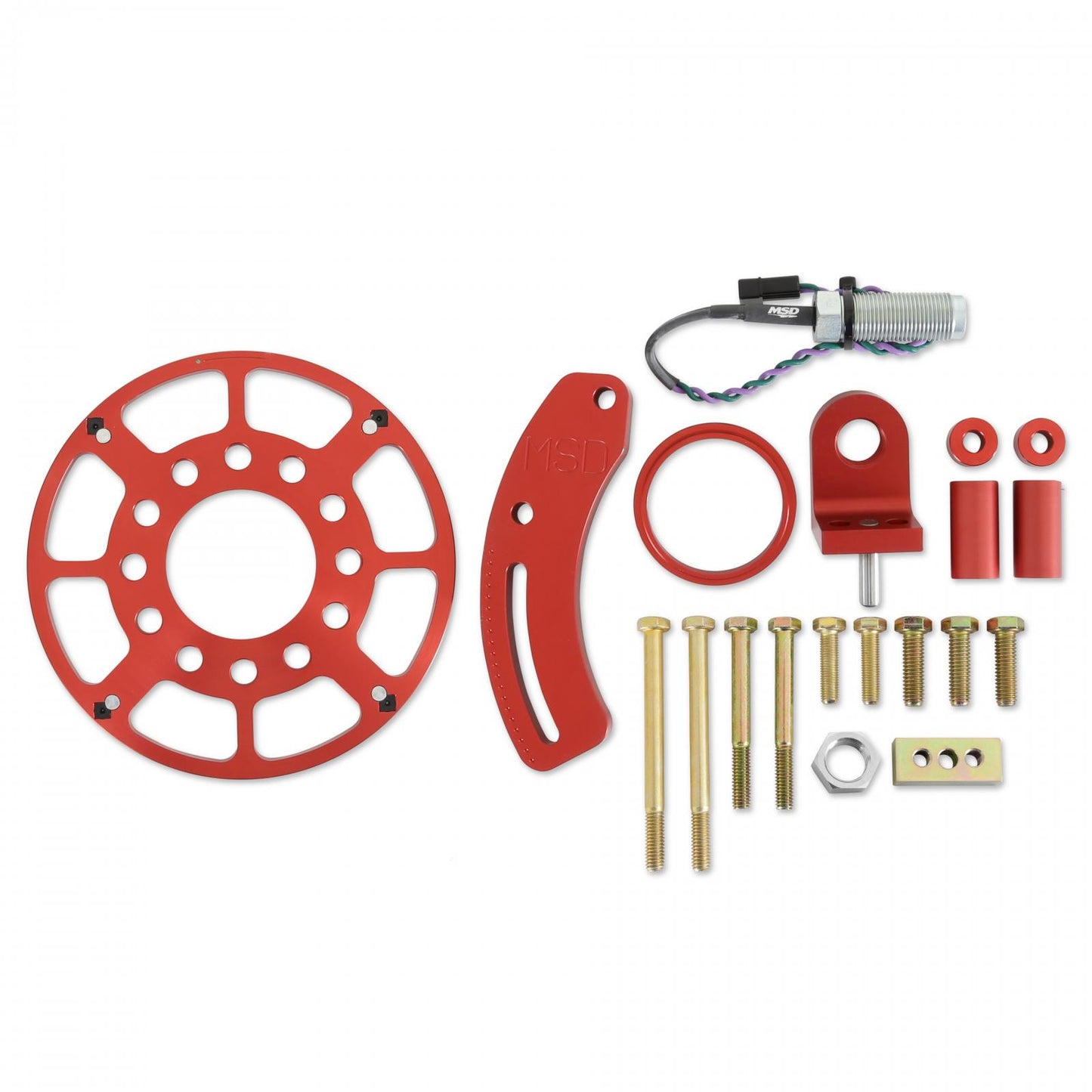 Crank Trigger Wheel Kit Flying Magnet Sbf Windsor 289/302/351W Use With 6/7/8 Series Red MSD Ignition