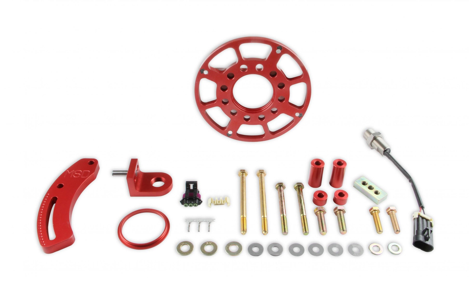 Crank Trigger Wheel Kit Flying Magnet Hall Effect Sbf Windsor 289/302/351W 6.562 In. Crank Trigger Wheel And Hall-Effect Crank Sensor MSD Ignition