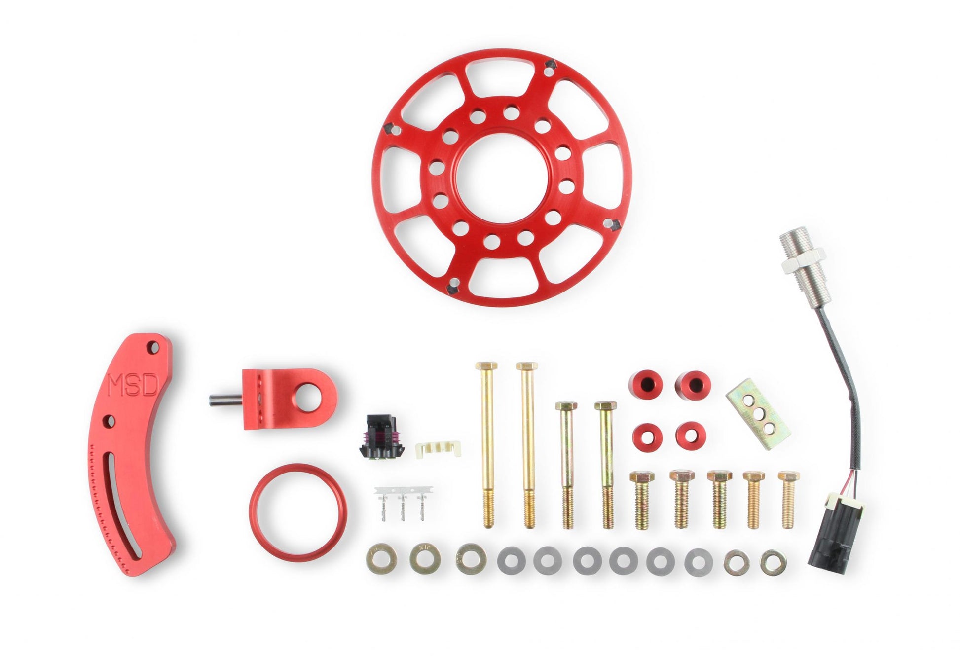 Crank Trigger Wheel Kit Flying Magnet Hall Effect Sbf Windsor 289/302/351W 6.562 In. Crank Trigger Wheel And Hall-Effect Crank Sensor MSD Ignition-1