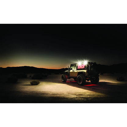 1x2 65 Degree DC Power Scene Light Amber LED Black Housing Rigid Industries-1