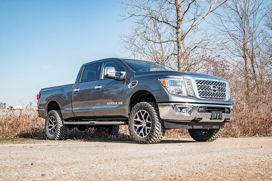 2 Inch Lift Kit Red Spacers Nissan Titan XD 2WD/4WD (2016-2024) Rough Country-1