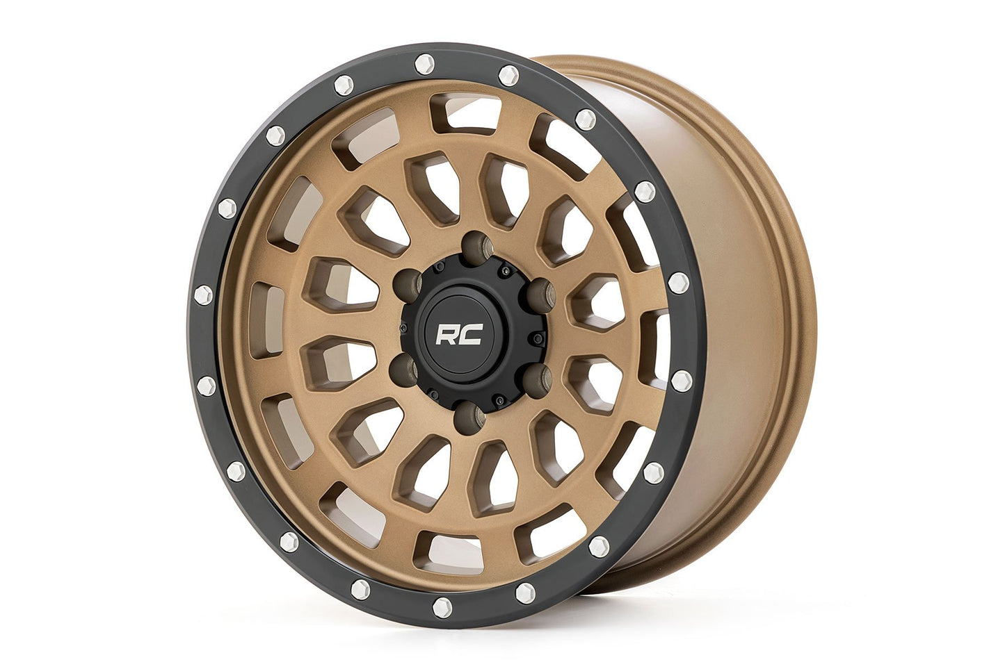 Rough Country 87 Series Wheel | Simulated Beadlock | Bronze/Black | 17x8.5 | 5x5 | +0mm Rough Country