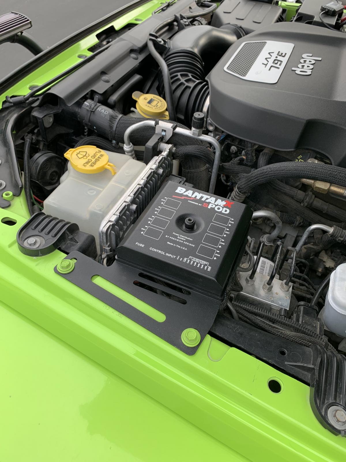 sPOD BantamX w/ Green LED Switch panel for JK 2009-2018