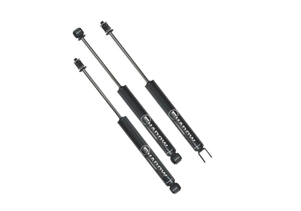 Shadow Shock Absorber 19.57 Extended 12.32 Collapsed (w/ Eye Upper Mount and Eye lower Mount) 1949-1958 Jeep Willys Cj-3 1959-1975 Jeep CJ5 1959-1975 Jeep CJ6 1966-1979 Ford Bronco Sold Individually Superlift