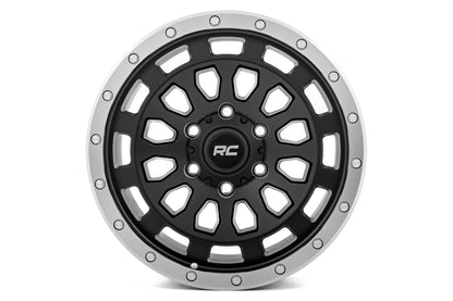 87 Series Wheel Simulated Beadlock Black/Machined 17x8.5 6x5.5 +0mm Rough Country-1