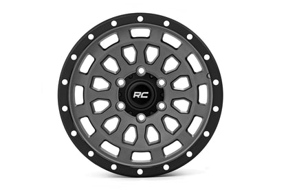 87 Series Wheel Simulated Beadlock Gray/Black 17x8.5 6x5.5 +0mm Rough Country-1