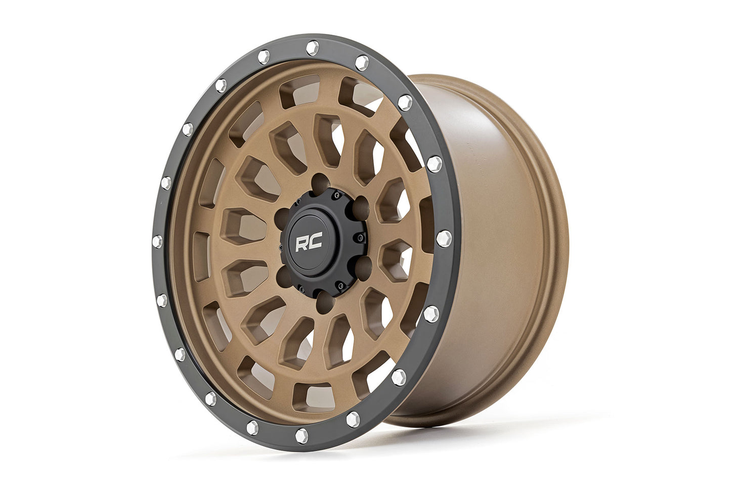 Rough Country 87 Series Wheel Simulated Beadlock Bronze/Black 17x8.5 5x4.5 +0mm Rough Country