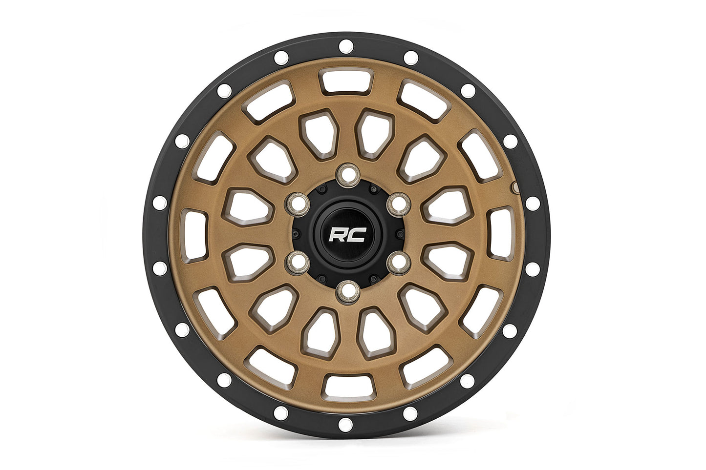 Rough Country 87 Series Wheel Simulated Beadlock Bronze/Black 17x8.5 6x135 +0mm Rough Country