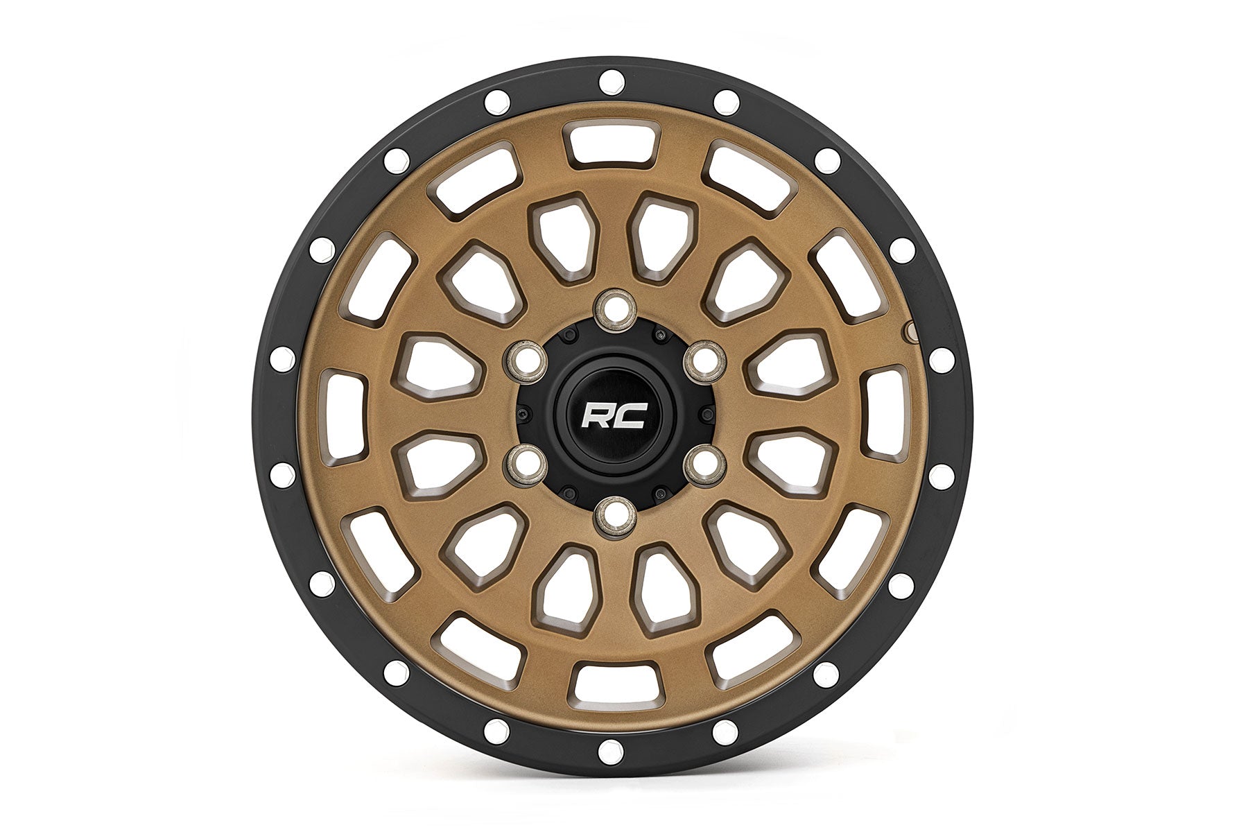 Rough Country 87 Series Wheel Simulated Beadlock Bronze/Black 17x8.5 6x135 +0mm Rough Country