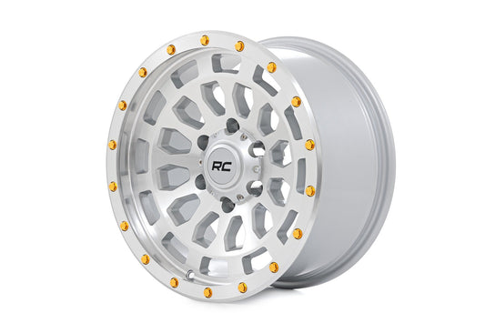 Rough Country 87 Series Wheel Simulated Beadlock Full Machine 17x8.5 5x5 +0mm Rough Country