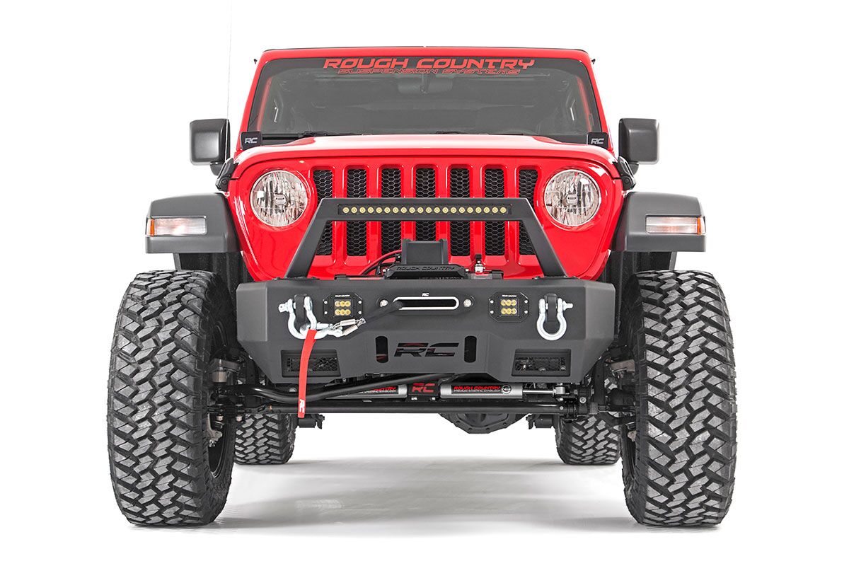 N3 Steering Stabilizer Dual 2.5-8 Inch Lift Jeep Gladiator JT/Wrangler JL (18-26) Rough Country-1