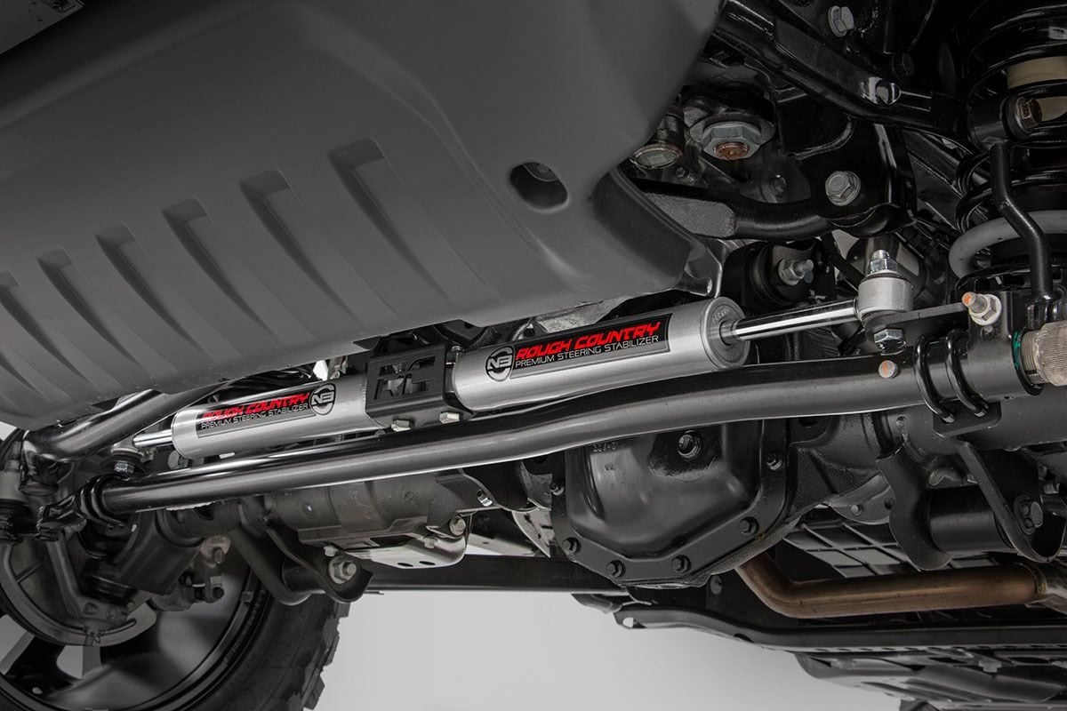N3 Steering Stabilizer Dual 2.5-8 Inch Lift Jeep Gladiator JT/Wrangler JL (18-26) Rough Country-3