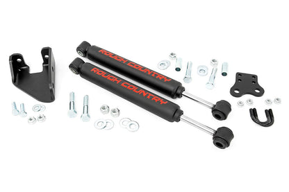 Dual Steering Stabilizer 4-6.5 Inch Lift Jeep Wrangler YJ 4WD (1987-1995) Rough Country-1