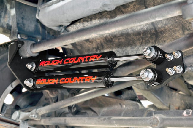 Dual Steering Stabilizer 4-6.5 Inch Lift Jeep Wrangler YJ 4WD (1987-1995) Rough Country-2