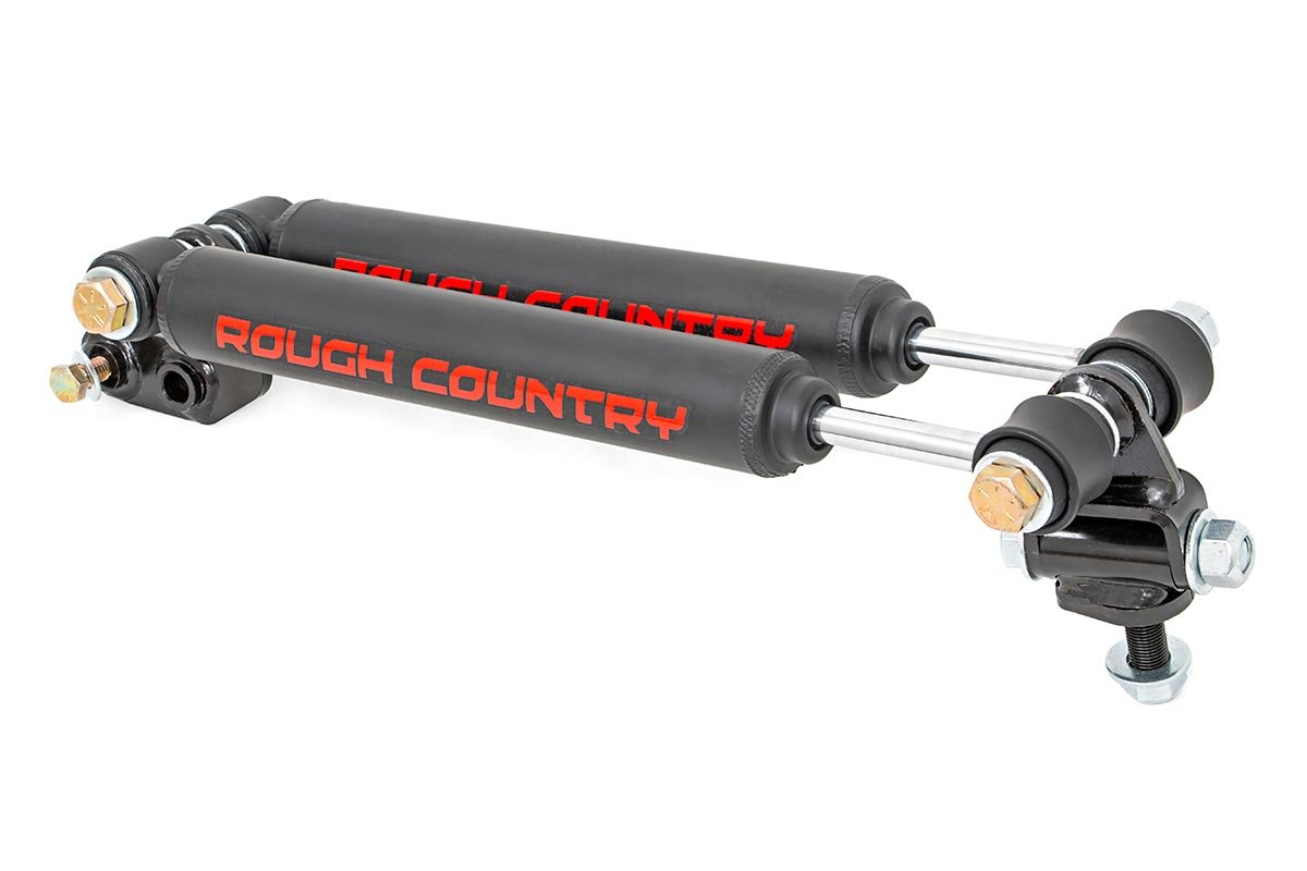 Rough Country Jeep Dual Steering Stabilizer 97-06 Wrangler TJ 86-92 Comanche MJ 84-01 Cherokee XJ Rough Country