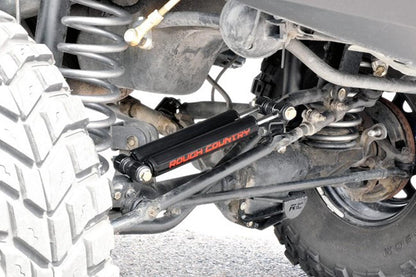 Dual Steering Stabilizer 2.5-6.5 Inch Lift Jeep Comanche MJ/Wrangler TJ/Wrangler Unlimited Rough Country-1