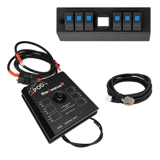 sPOD SourceLT w/ Genesis Adapter and Blue LED Switch Panel for JK 2009-2018