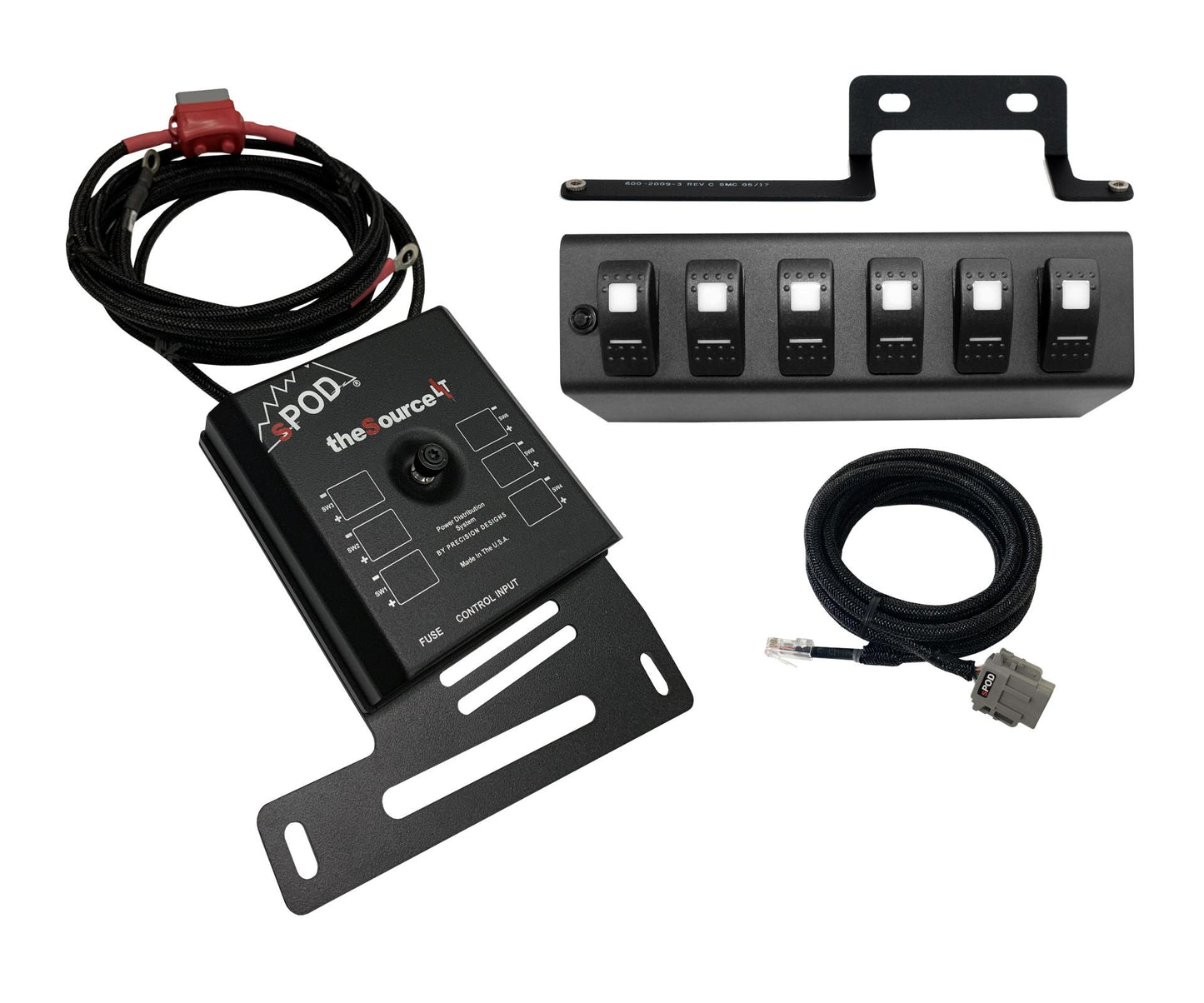 SourceLT w/ Red LED Switch panel for JK 2009-2018 sPOD