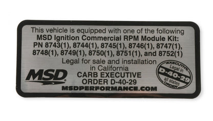 Rpm Modules 5000 Series Kit Even Increments Marine Only Use With 6M-2L Marine Box Pn 6560 MSD Ignition-2