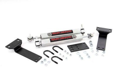 N3 Steering Stabilizer Dual 2-8 Inch Lift Ford Excursion (00-05)/Super Duty (99-04) Rough Country-1
