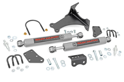 N3 Steering Stabilizer Dual 2-8 Inch Lift Ford F-250/F-350 Super Duty (05-24) Rough Country-1