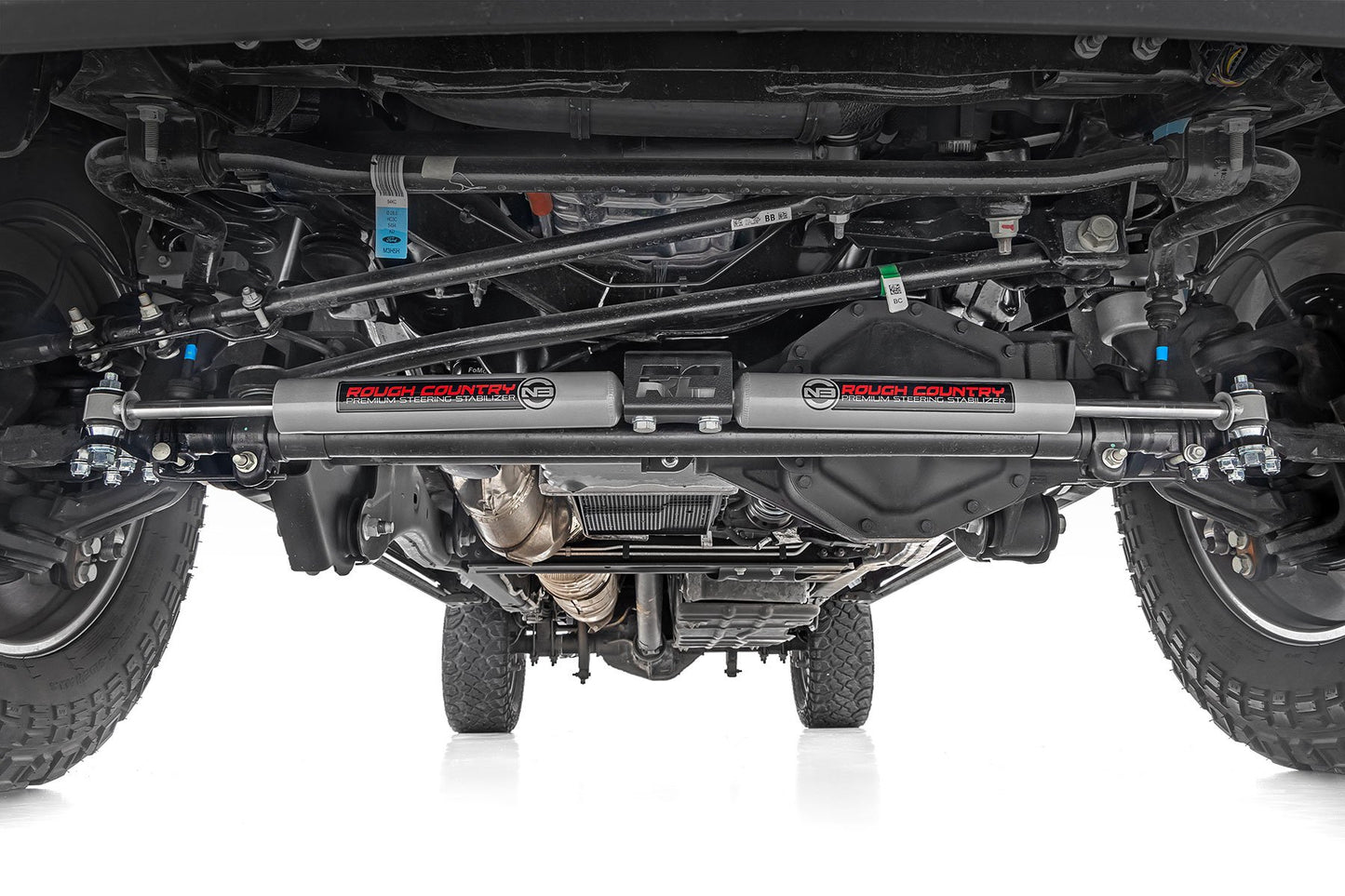 N3 Steering Stabilizer Dual 2-8 Inch Lift Ford F-250/F-350 Super Duty (05-24) Rough Country-4