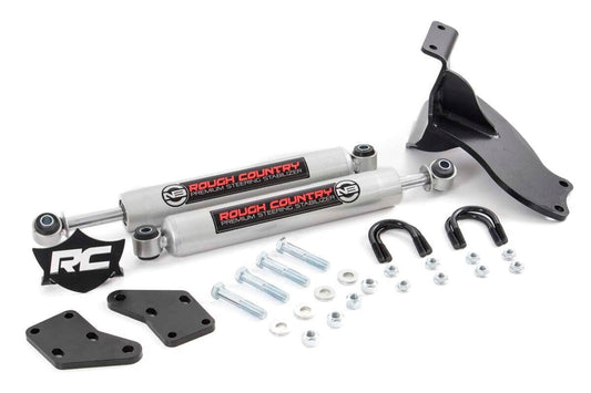 N3 Steering Stabilizer Dual 2.5-8 Inch Lift Ram 2500 (14-26)/3500 (13-26) Rough Country-1