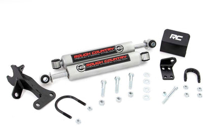 N3 Steering Stabilizer Dual 4 Inch Lift Jeep Grand Cherokee WJ (99-04) Rough Country-1