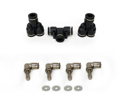 Tire Inflator System 4 Tire Universal With Box, Fittings, Hoses and Storage Bag Black Up Down Air-4