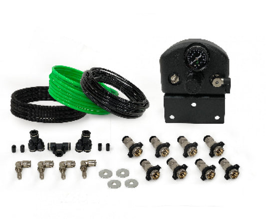 Tire Inflator System 4 Tire Universal With Box, Fittings, Hoses and Storage Bag Black Up Down Air-1