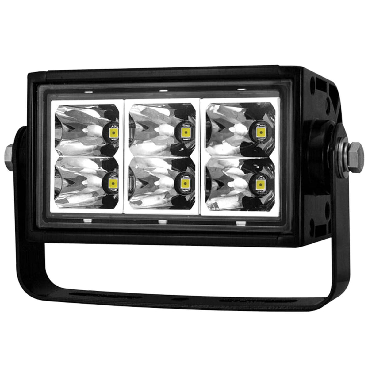 Rugged Vision Off Road LED Light Bar Rectangle 4 Inch 6 LEDS High Output Weather Resistant Housing AnzoUSA