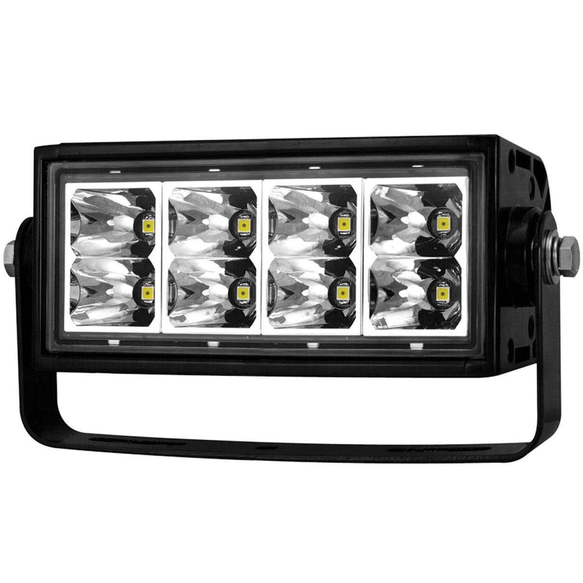 Rugged Vision Off Road LED Light Bar Rectangle 6 Inch 8 LEDS High Output Weather Resistant Housing AnzoUSA