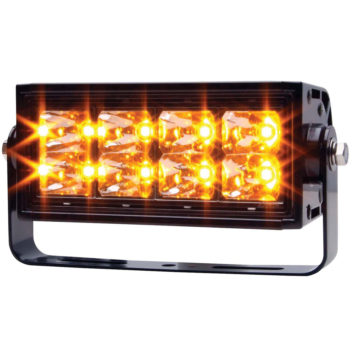 Rugged Vision Off Road LED Light Bar Rectangle 6 Inch 8 LEDS High Output Amber Weather Resistant Housing AnzoUSA