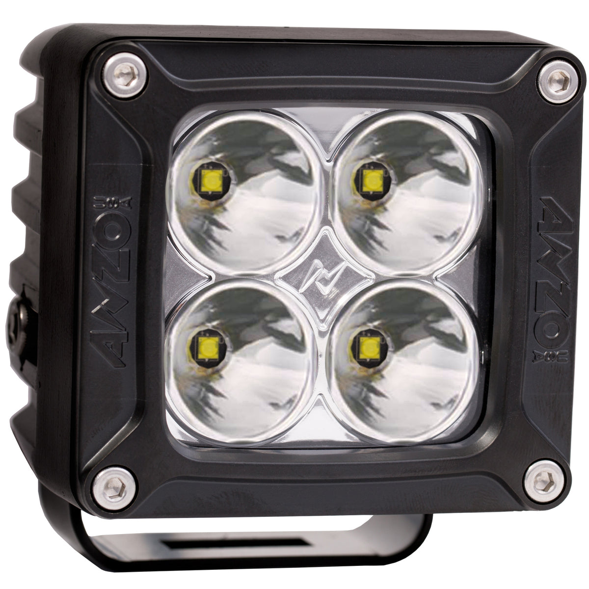 Rugged Vision Off Road LED Spot Light 3 Inch X 3 Inch High Power W/Harness 20W / 1500 Raw Lumen Output AnzoUSA