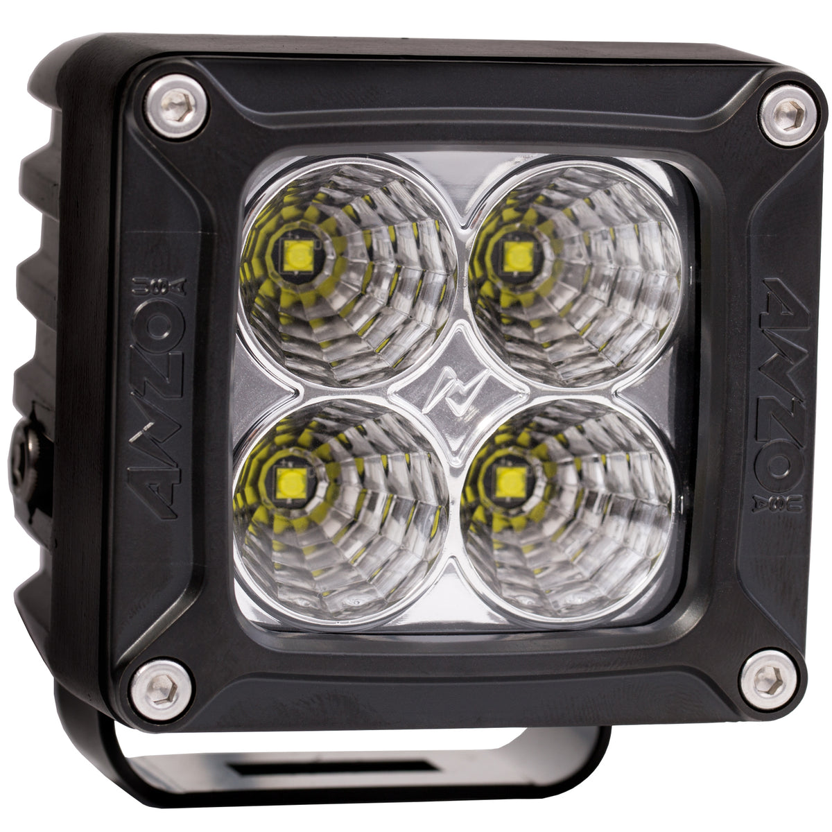 Rugged Vision Off Road LED Flood Light 3 Inch X 3 Inch High Power W/Harness 20W / 1500 Raw Lumen Output AnzoUSA