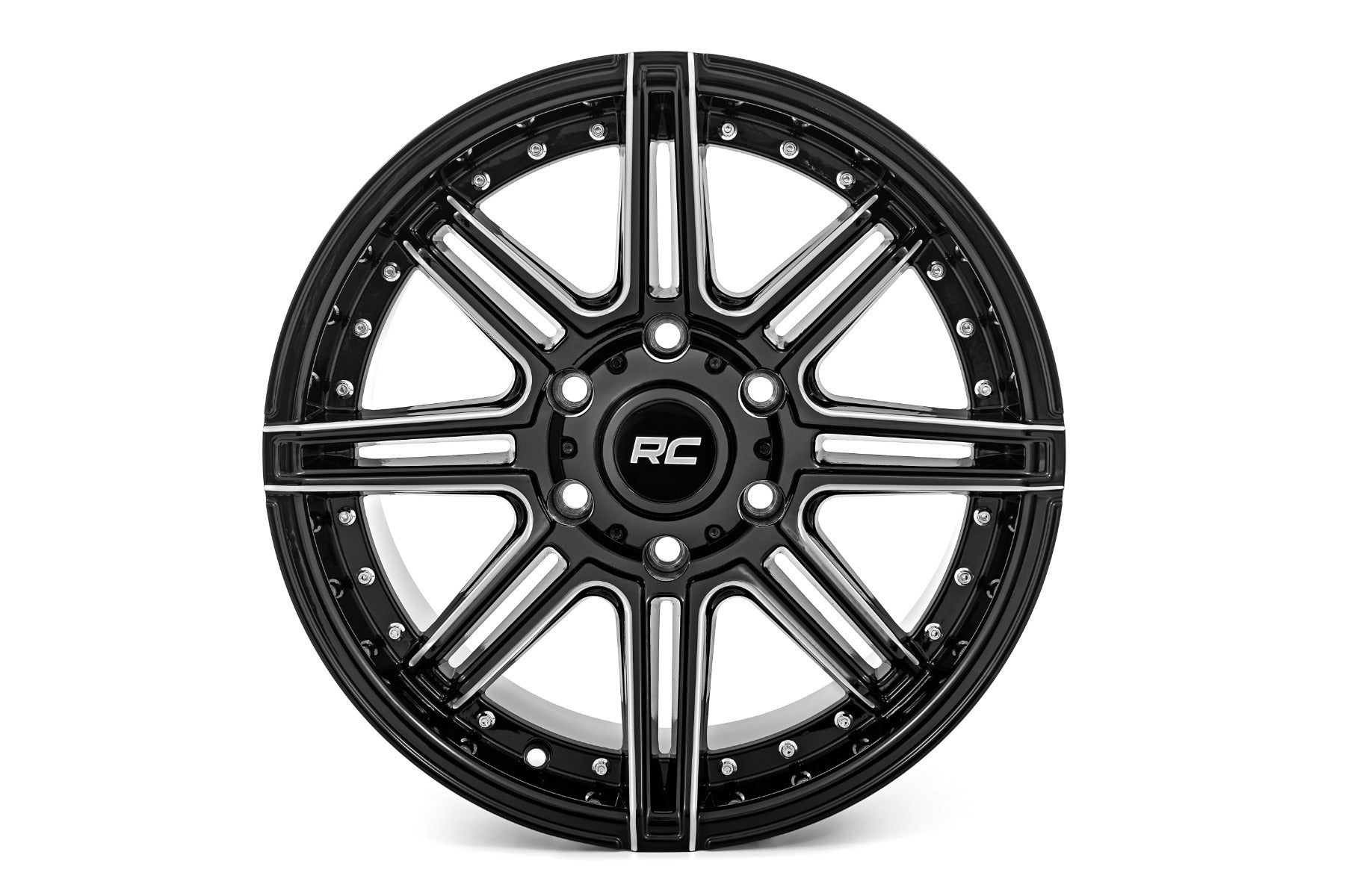 Rough Country 88 Series Wheel One-Piece Gloss Black 17x8.5 5x4.5 -12mm Rough Country