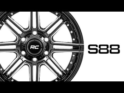 88 Series Wheel One-Piece Gloss Black 17x9 5x5 -12mm Rough Country-1