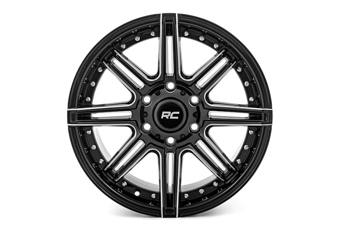 Rough Country 88 Series Wheel One-Piece Gloss Black 17x9 5x5 -12mm Rough Country