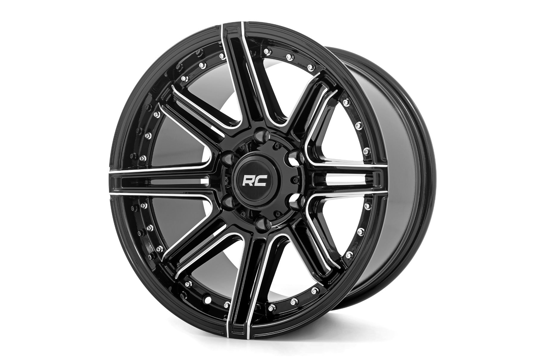 Rough Country 88 Series Wheel One-Piece Gloss Black 20x10 5x5 -19mm Rough Country