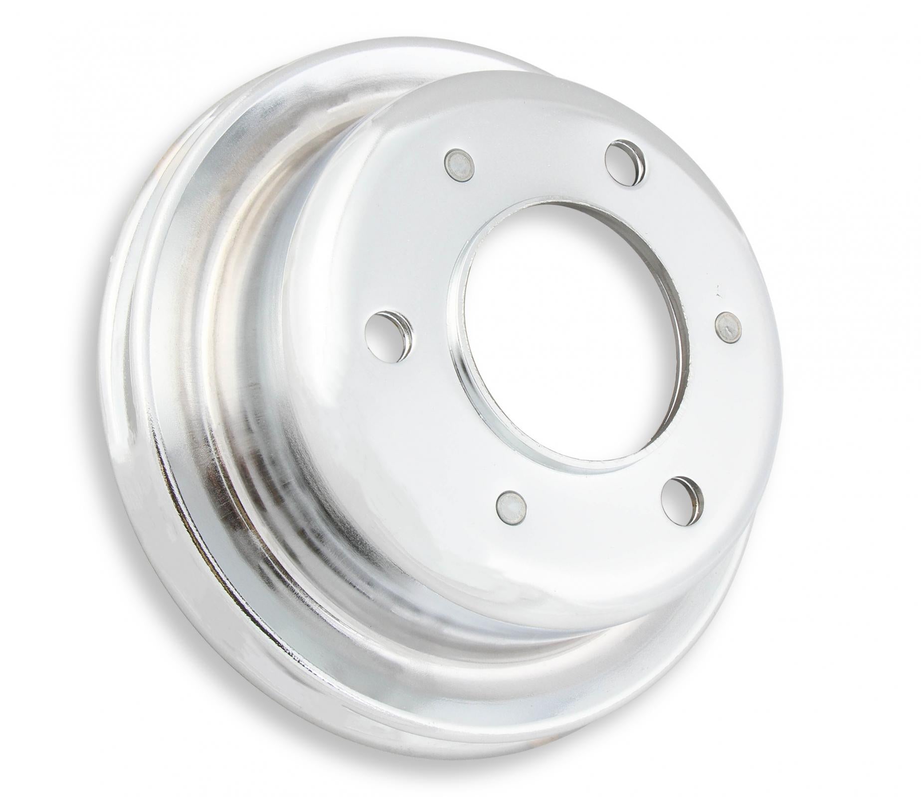Chrome Crankshaft Pulley Single Groove Fits 1965-1968 Ford 289/302 Mr Gasket