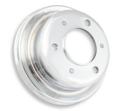 Chrome Crankshaft Pulley Single Groove Fits 1965-1968 Ford 289/302 Mr Gasket
