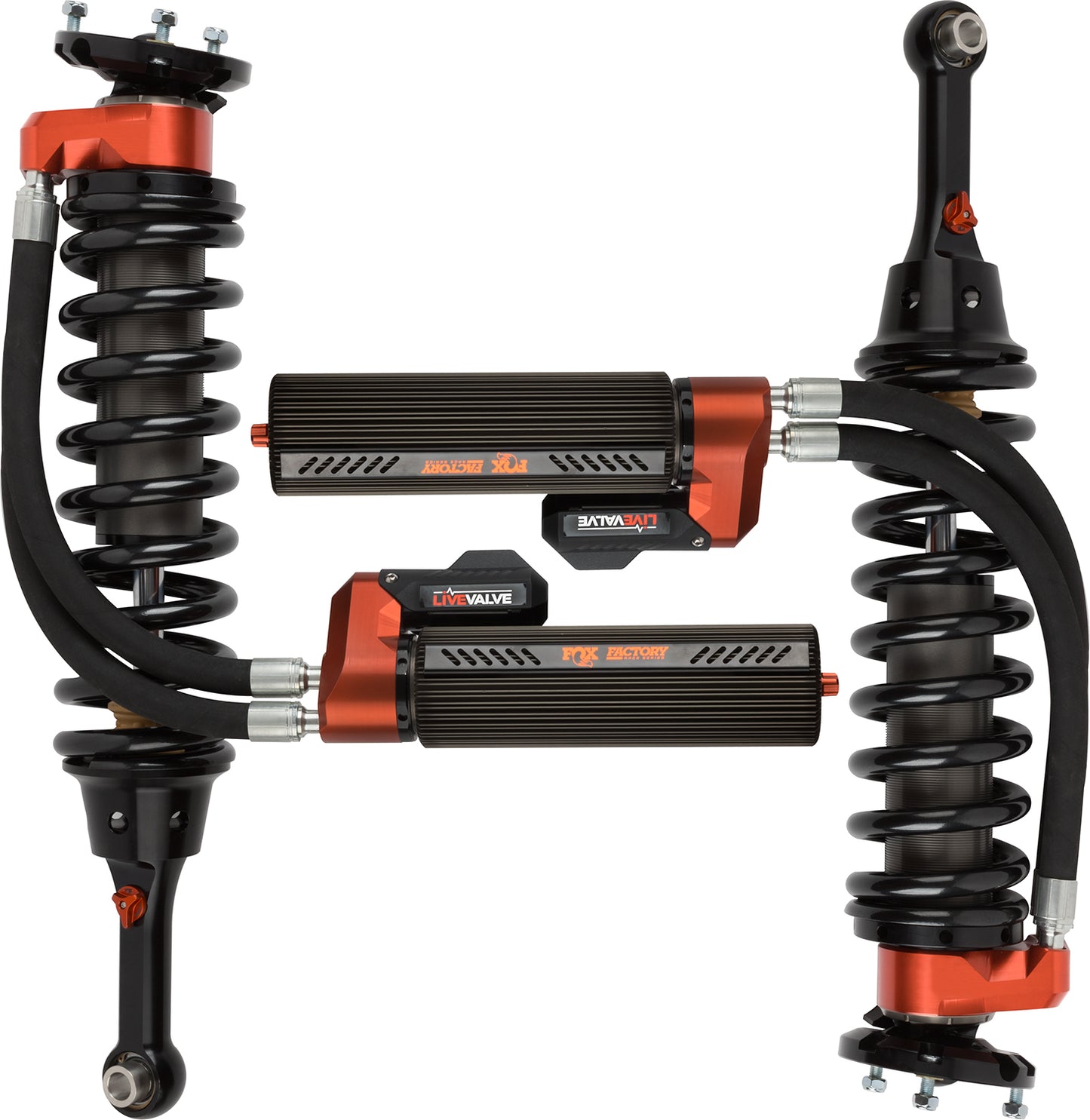 Shock Absorber 19-On Ford Raptor Front Coilover Live Valve Internal Bypass 3.0 Series Remote Reservoir 7.9 Inch 0-2 Inch Lift Kit Fox Factory