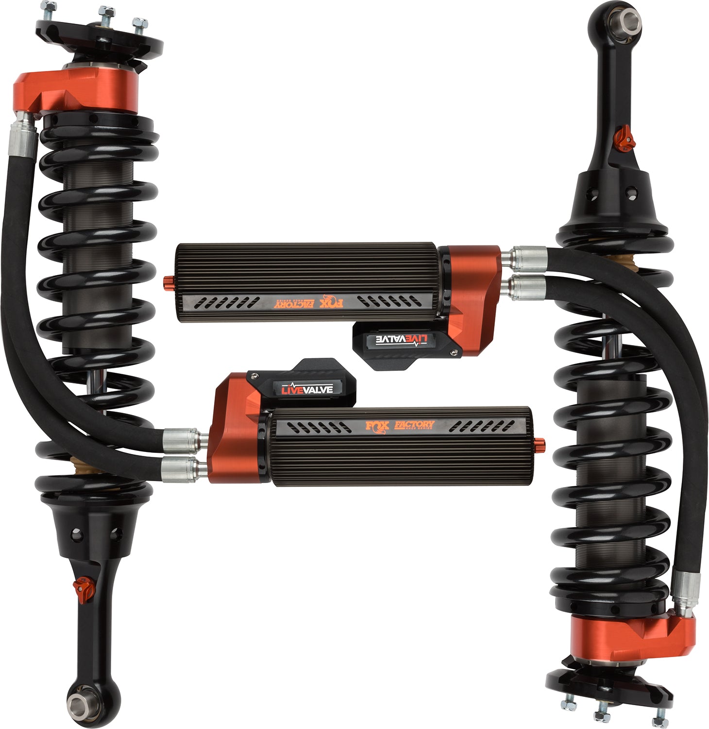Shock Absorber 19-On Ford Raptor Front Coilover Live Valve Internal Bypass 3.0 Series Remote Reservoir 7.9 Inch 0-2 Inch Lift Kit Fox Factory
