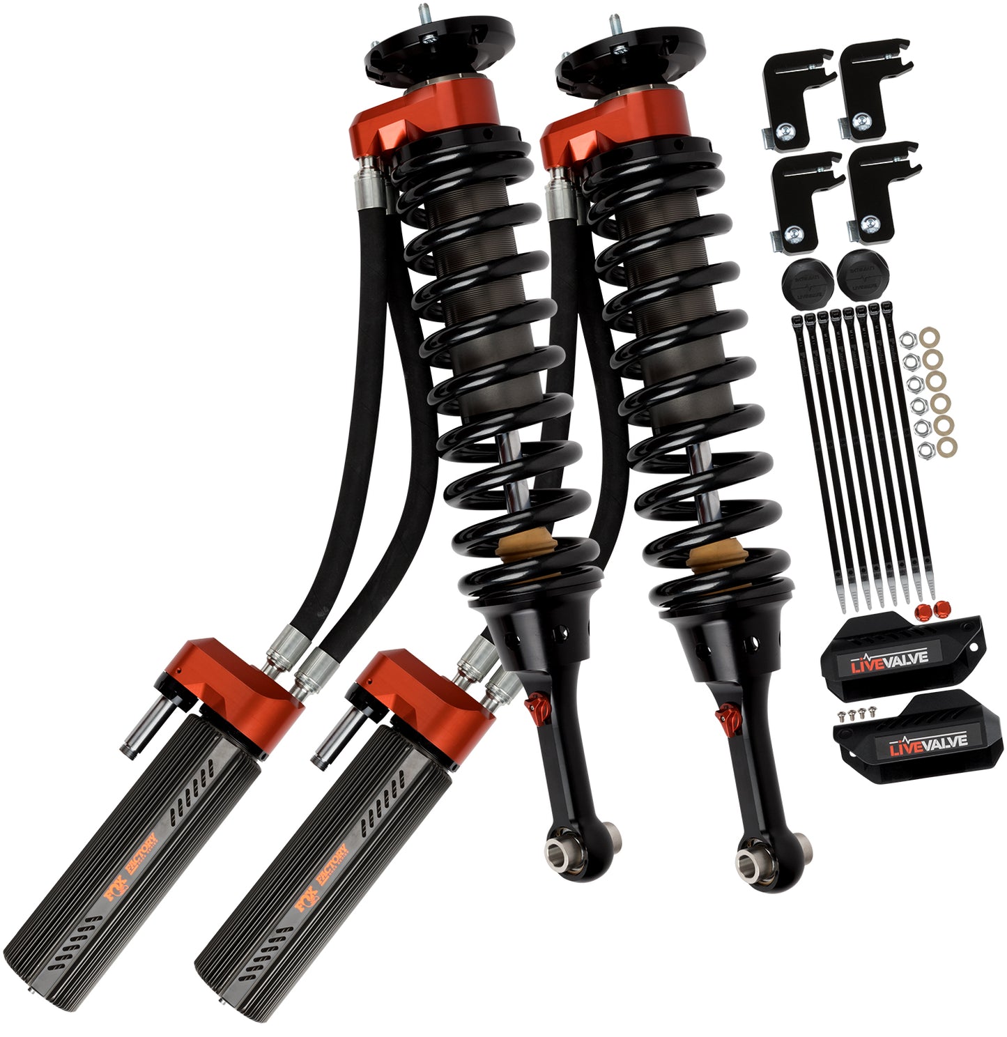 Shock Absorber 19-On Ford Raptor Front Coilover Live Valve Internal Bypass 3.0 Series Remote Reservoir 7.9 Inch 0-2 Inch Lift Kit Fox Factory-9