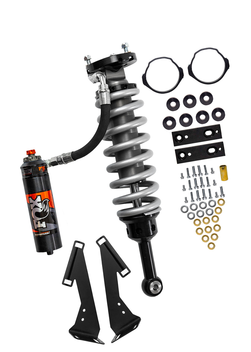 Shock Absorber 05-23 Toyota Tacoma W/ Uca Front Coilover 2.5 Truck Performance Elite Series Remote Reservoir Dual Speed Compression 2-3 Inch Lift (05-15) 1-2 Inch Lift (16-23) Kit Fox Factory-2