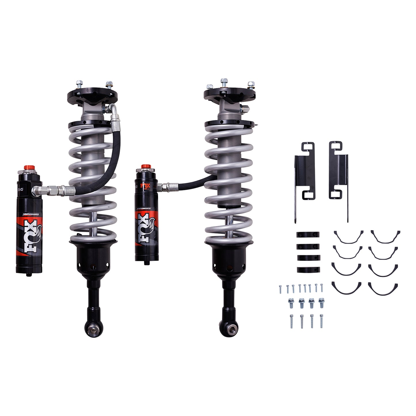 Shock Absorber 24-On Toyota Tacoma Front Coilover 2.5 Truck Performance Elite Series Remote Reservoir Dual Speed Compression Evo 1-3 Inch Lift Kit Fox Factory-5