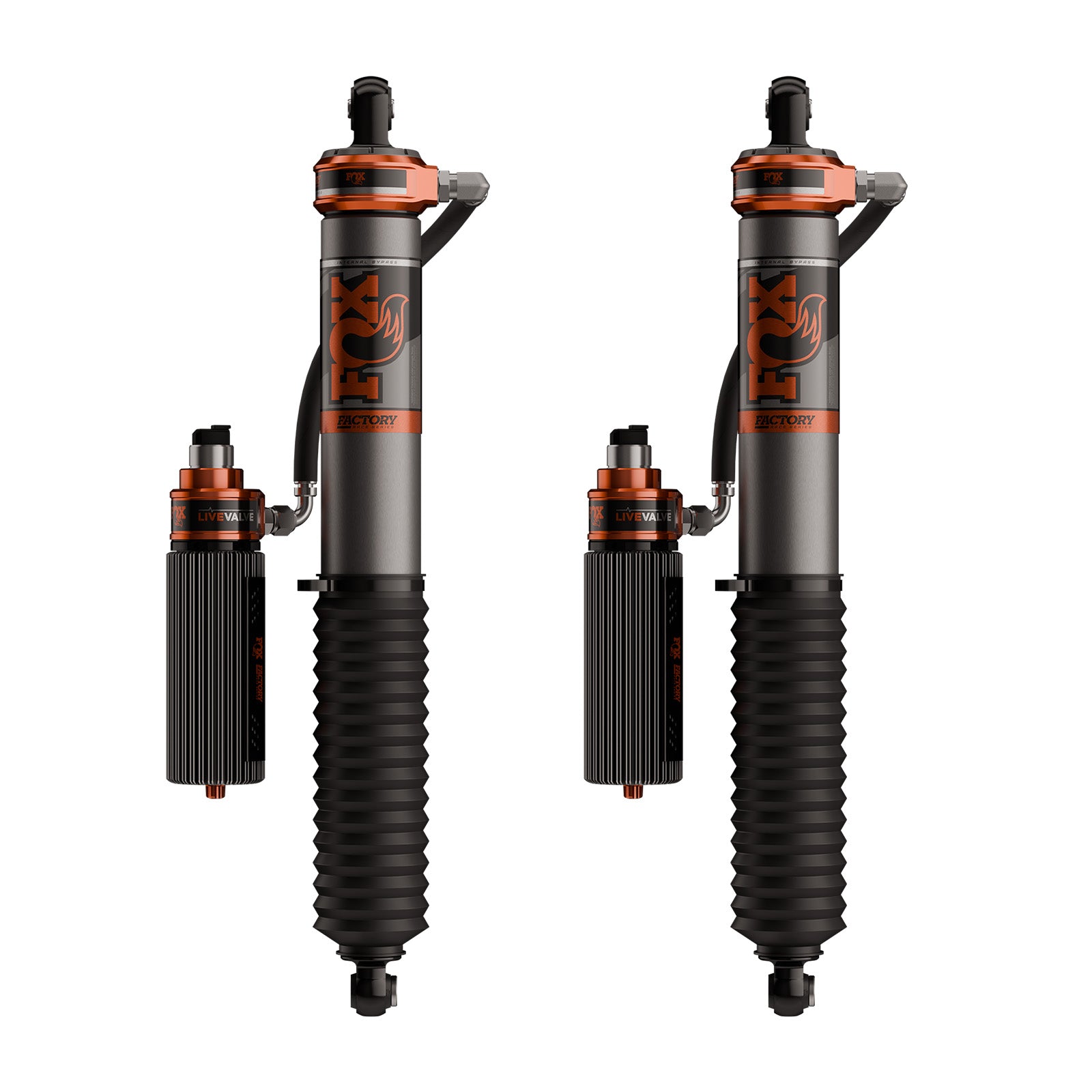 Shock Absorber 24-On Ford F150 Supercrew Front Coilover 3.2 Truck Race Series Live Valve Connected Suspension 2-2.5 Inch Lift Kit Fox Factory-2